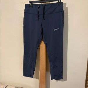 Nike Dri-FIT Athletic Waistband Leggings in Navy